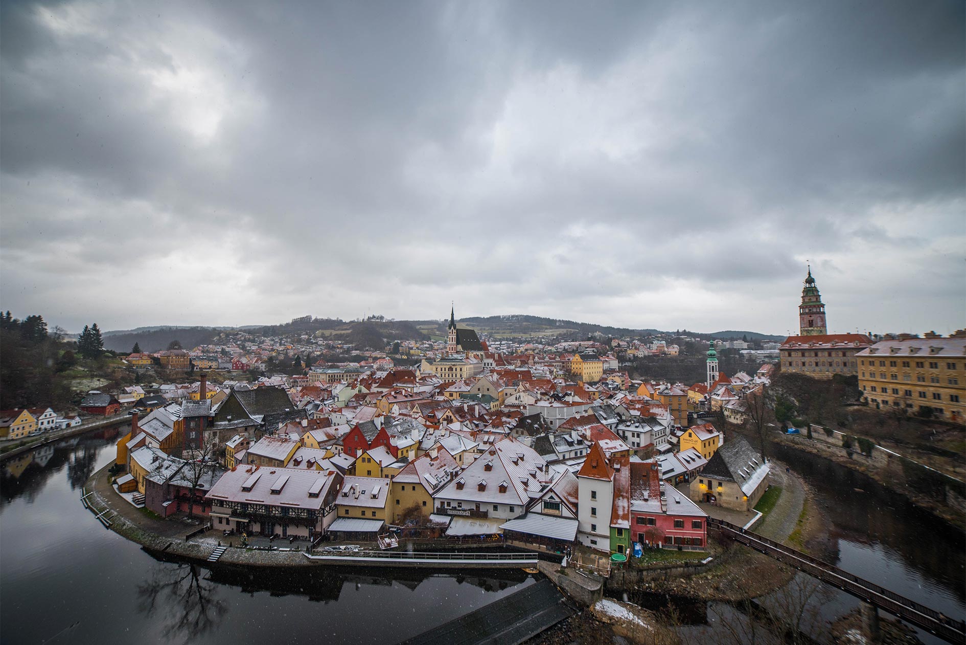 View on the town from the Český Krumlov castle