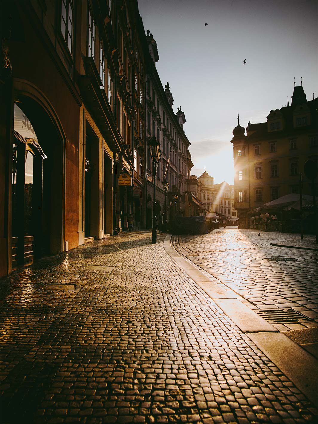 Streets of Old Town in the evening