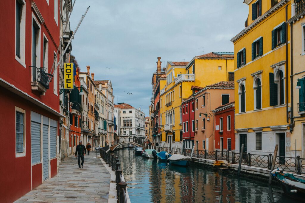 Colorful houses in Burano Island, Venice