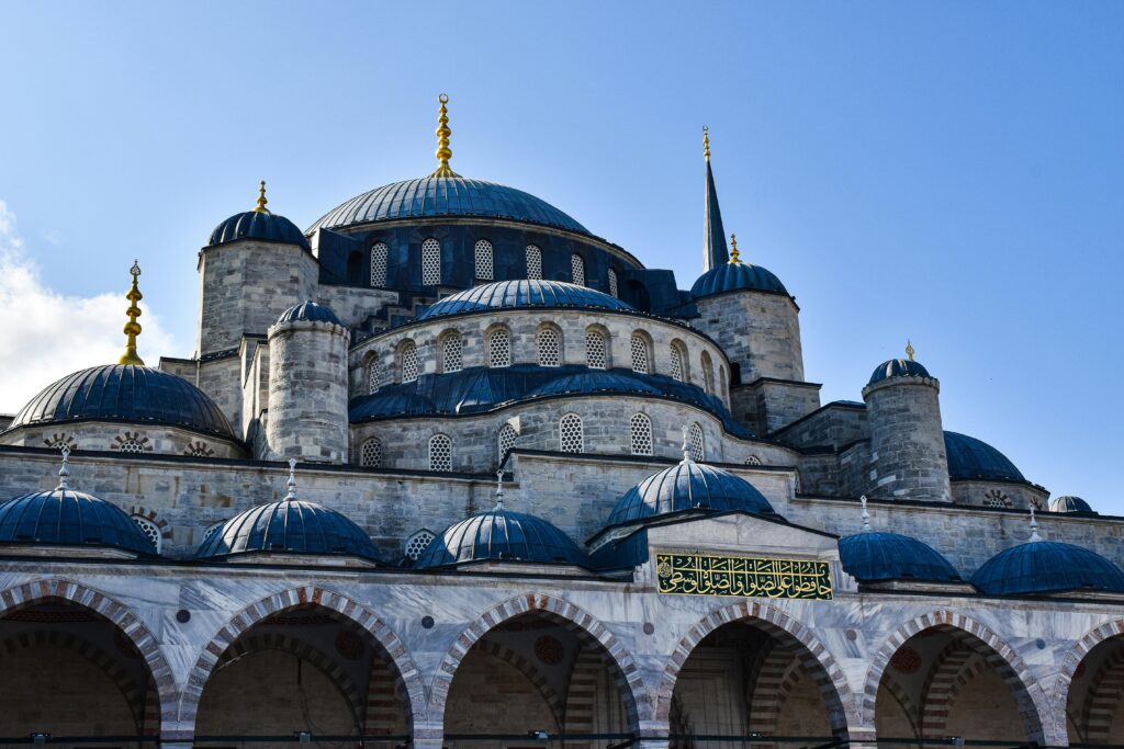 Blue Mosque at sunset in Istanbul