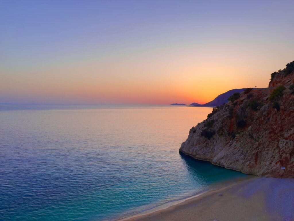 Sunset over the Bahamas turquoise waters