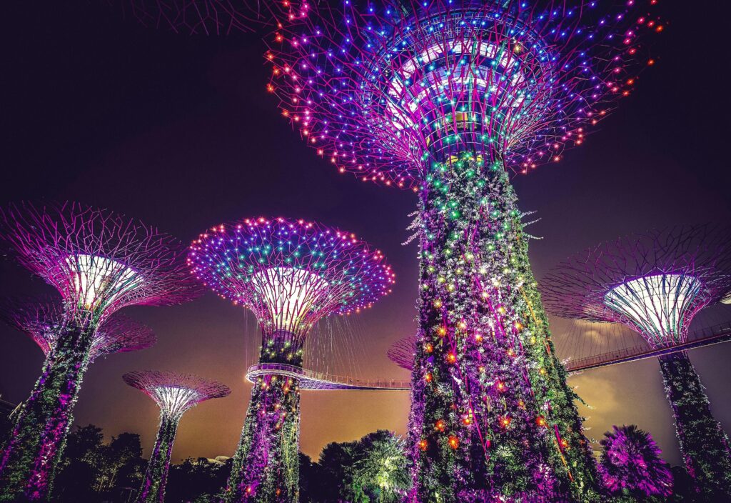Gardens by the Bay light show Singapore