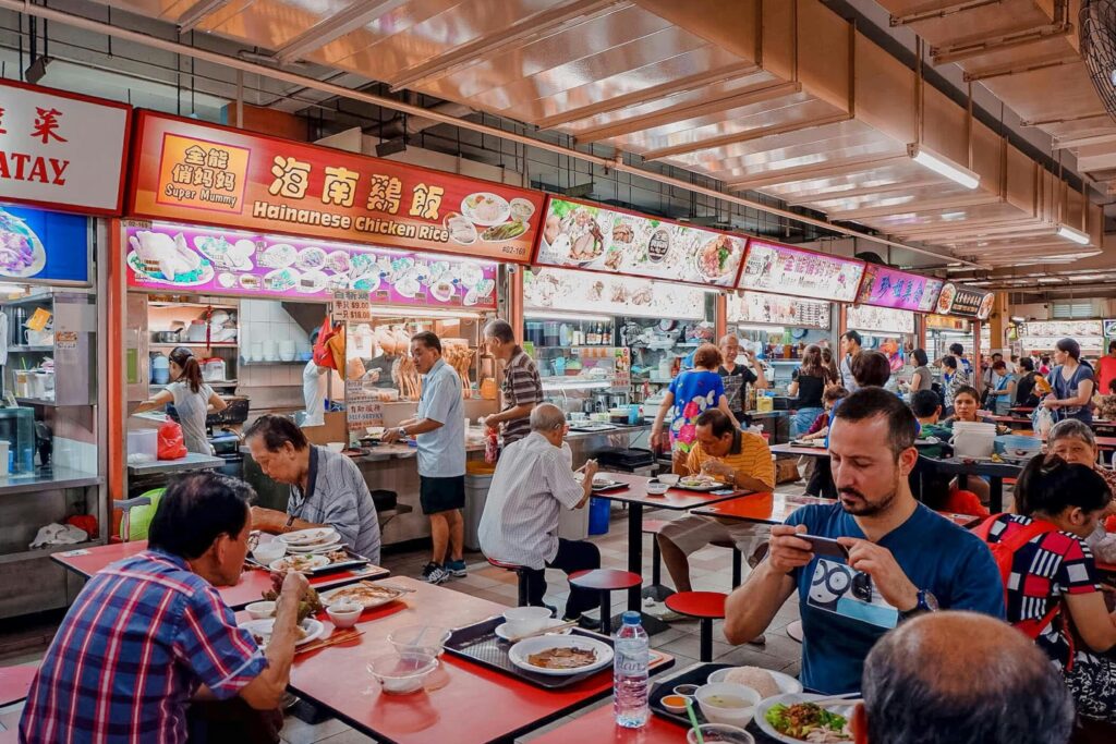Singapore street food hawker center